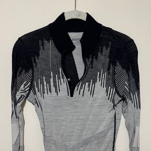 Smartwool Black and Gray Zip-Up Sweater